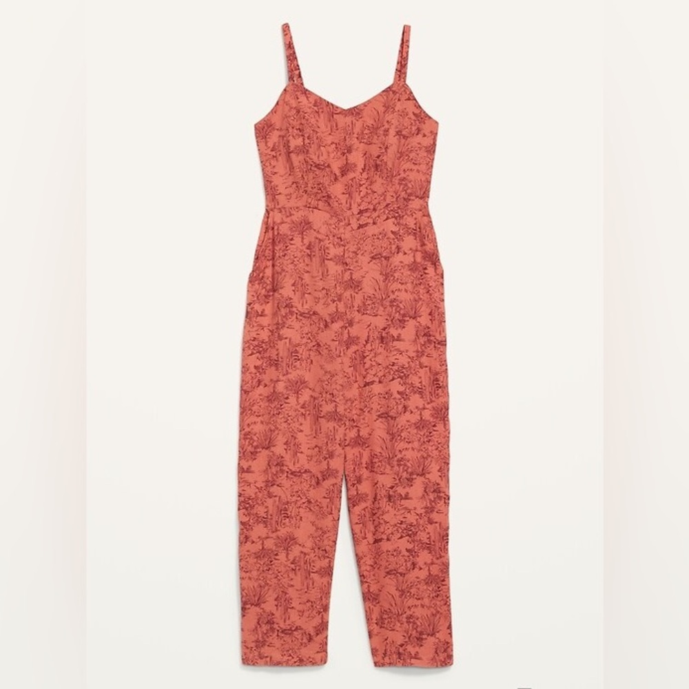 2 for $12 🎉 Old Navy Linen-Blend V-Neck Cami Jumspsuit